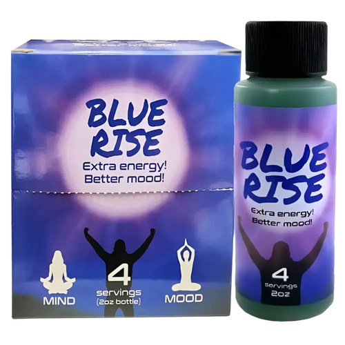 2oz Blue Rise Red Dawn Formula Original Party Drink 6 Bottles - Dietary Supplement