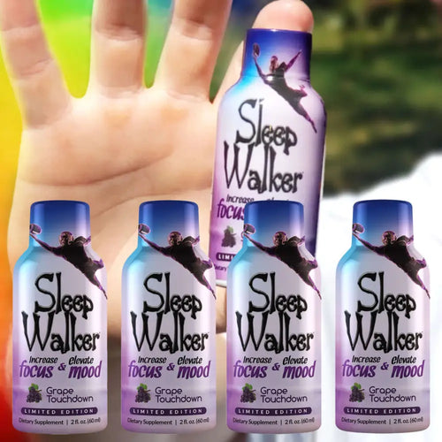 2oz Sleep Walker Grape Touch Down Shot Focus & Mood Optimizer Full Box - Dietary Supplement
