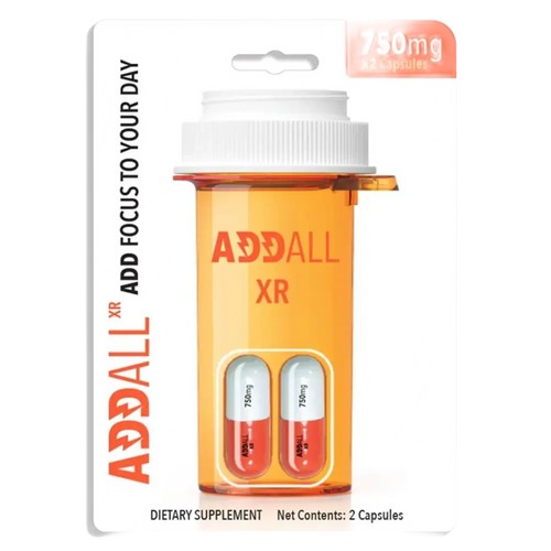6x Pack Addall XR Brain Booster Supplement - Focus Memory Concentration 750MG - Dietary Supplement