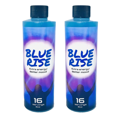 8oz Blue Rise Extra Mood Energy Red Dawn Formula Party Drink Liquid 16 Serving - Dietary Supplement