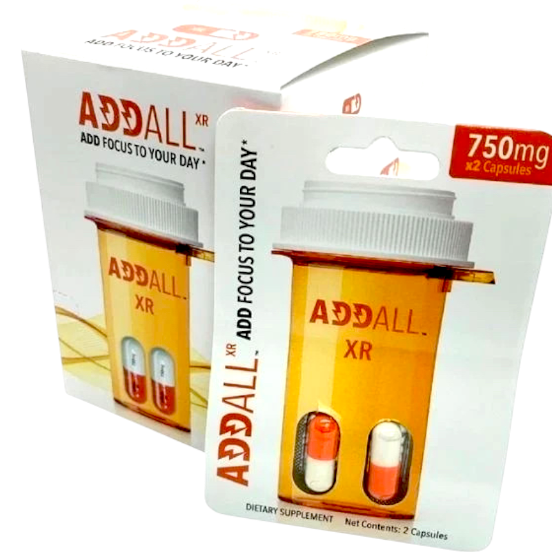 ADDALL XR 750mg Focus & Energy Support Supplement – 12 Pack (24 Capsules)