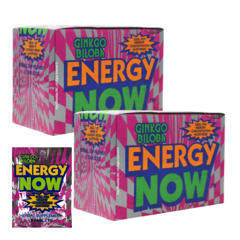 Energy Now Ginkgo Biloba — Herbal Weight / Energy Supplement | 2 Full Boxes (24 Packs × 3 Tablets each)
