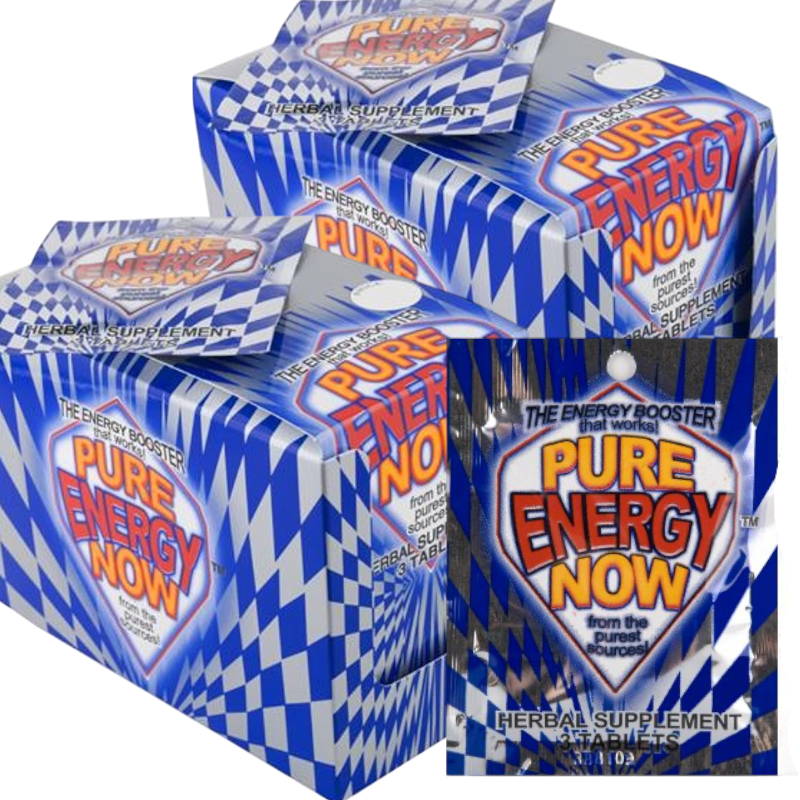 Pure Energy Now – Herbal Energy Booster Tablets | Natural Focus 2 BOXES OF 24 PACKS EACH
