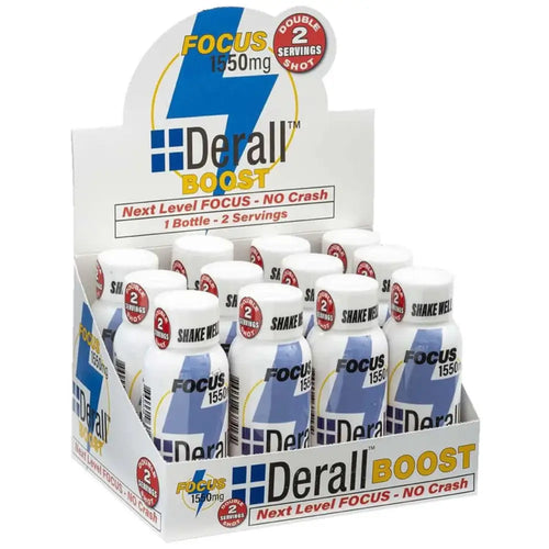 Derall Nootropic Brain-Booster Shots 2oz 775mg Box - Dietary Supplement