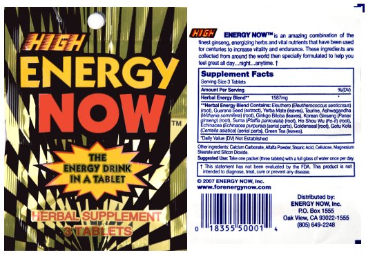 High Energy Now — Herbal Energy Supplement | 2 Boxes of 24 Packs (72 Pills)