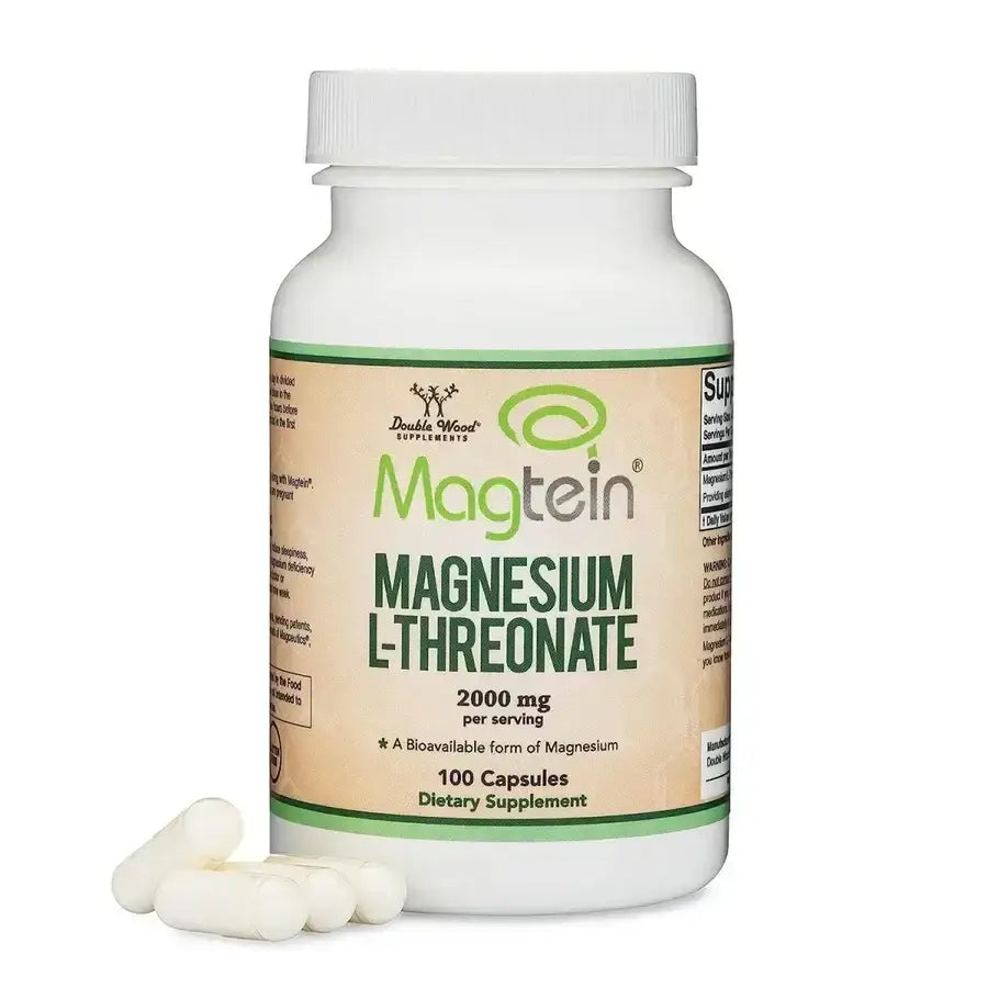 Magnesium L-Threonate (Magtein®) 2000mg High Absorption – 100 Capsules - Dietary Supplement