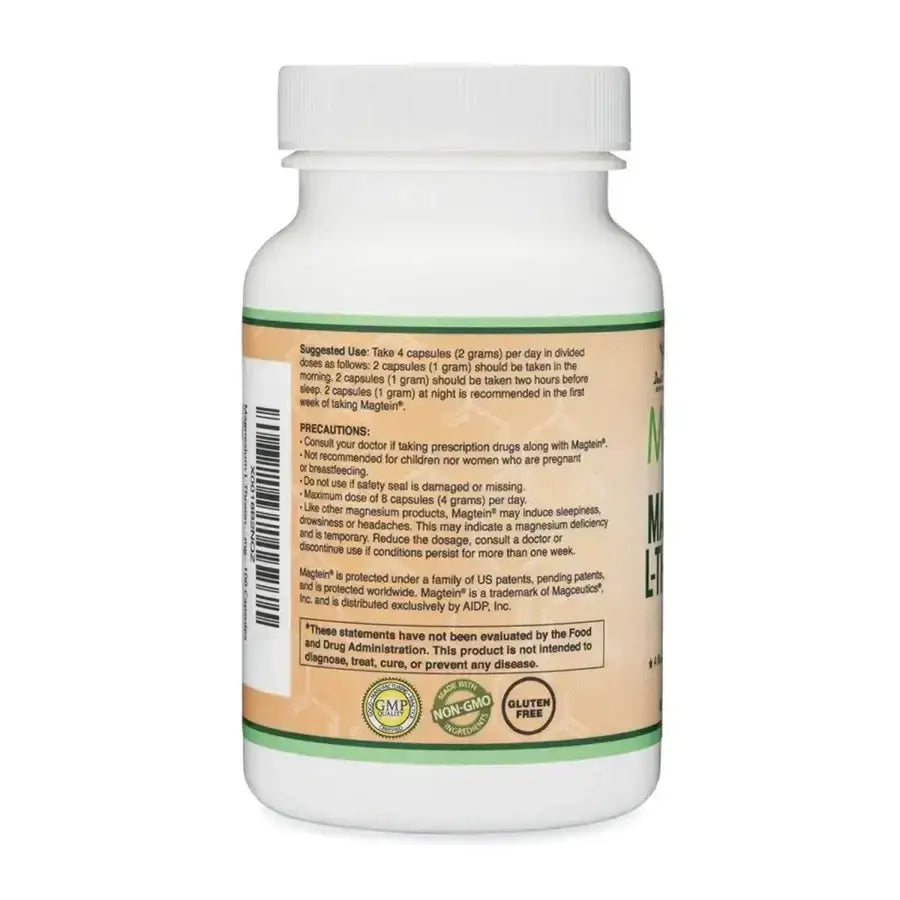 Magnesium L-Threonate (Magtein®) 2000mg High Absorption – 100 Capsules - Dietary Supplement