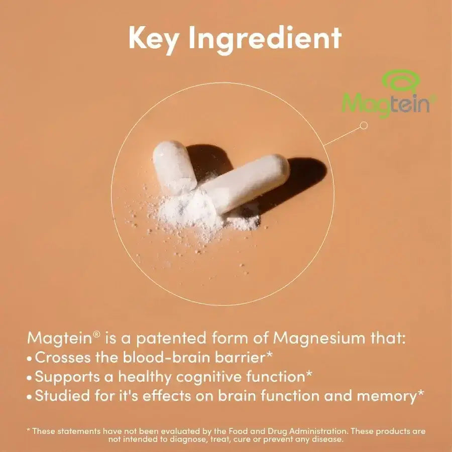 Magnesium L-Threonate (Magtein®) 2000mg High Absorption – 100 Capsules - Dietary Supplement