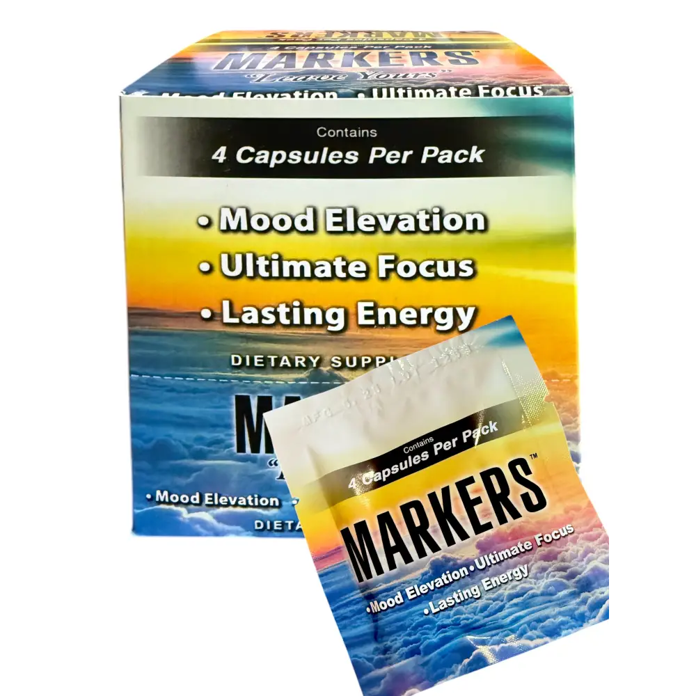 Markers ’Leave Yours’ – Mood & Focus Energy Capsules (6 Pack) - Dietary Supplement