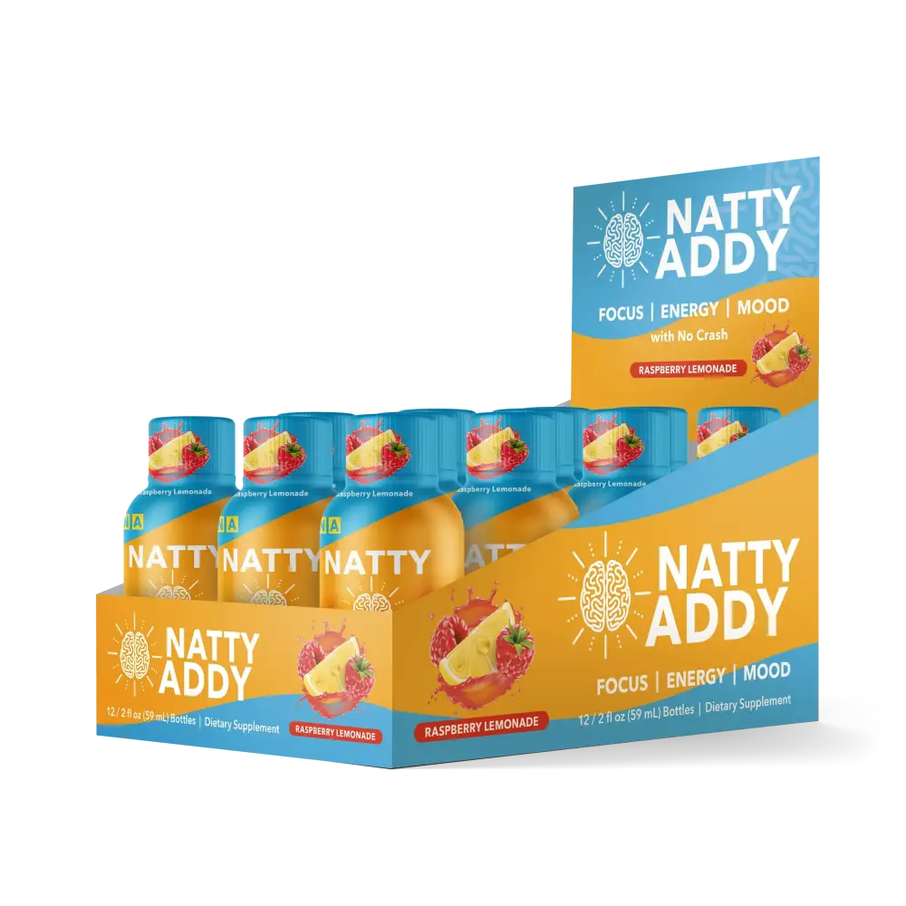 Natty Addy 2oz Energy Shots – Fast-Acting Focus & Performance Boost - 6 Pack - Dietary Supplement