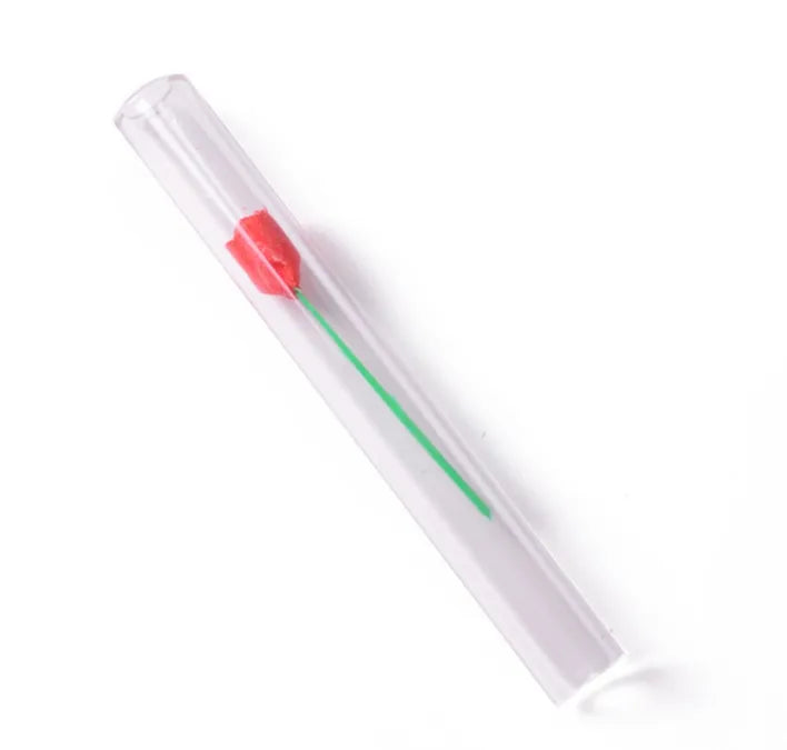 Love Roses Double Wall Thick Hydro Glass Tube – 25pcs (1 Box) Premium Glass Display Roses