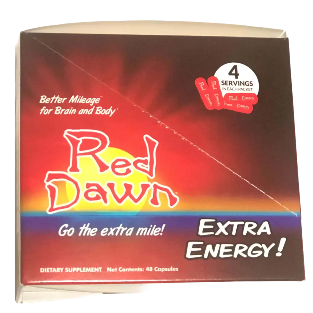 Red Dawn Go The Extra Mile Extra Energy Capsule Full Box - Dietary Supplement