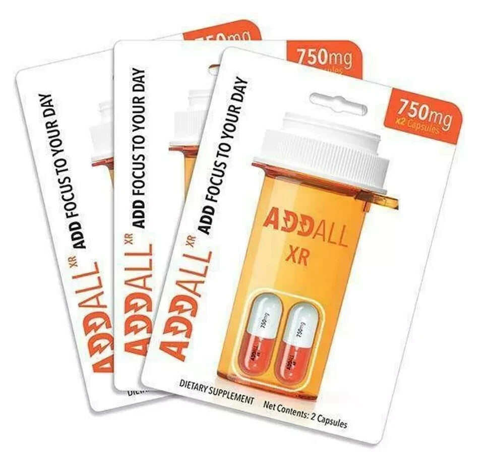 ADDALL XR 750mg Daily Focus Capsules – 10 Pack Box (20 Count)