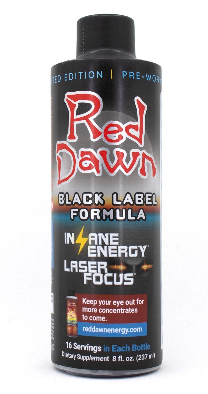 Red Dawn Black Label Liquid Energy Formula – 8 fl oz (16 Servings) 1 Bottle