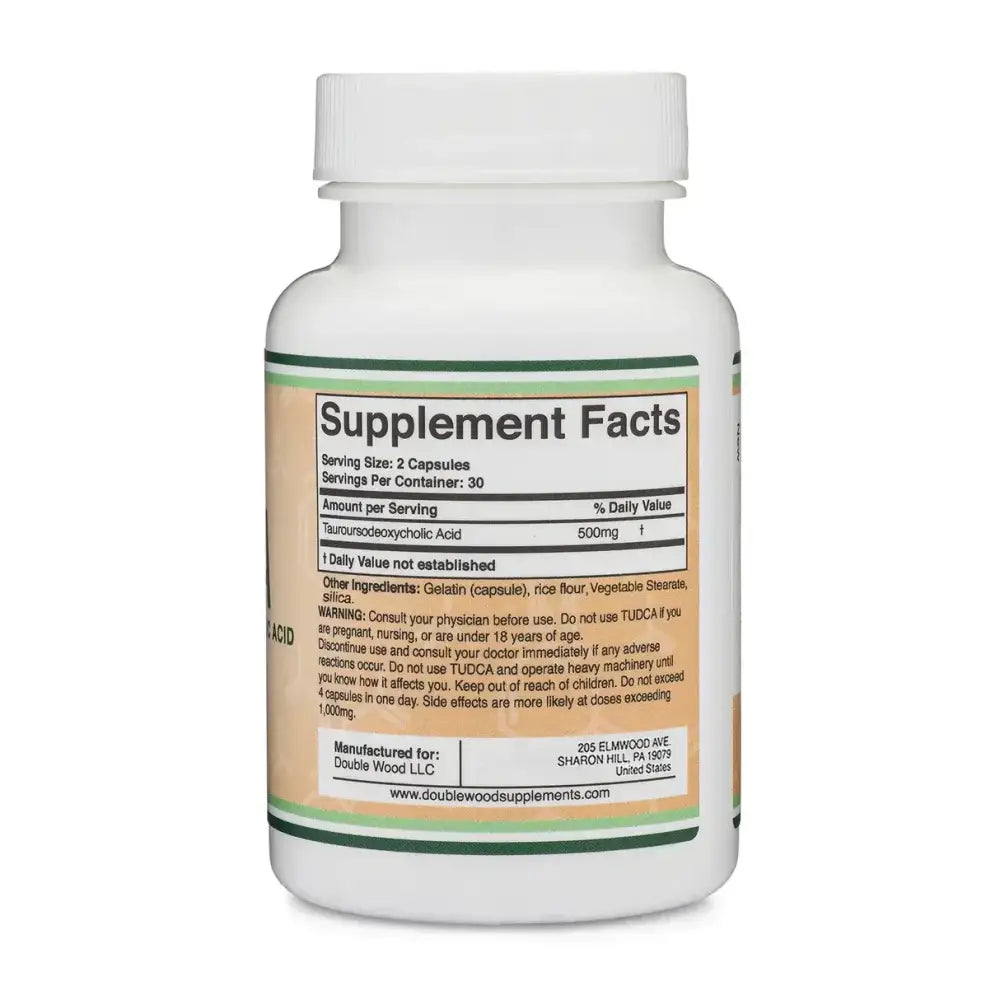 TUDCA (Tauroursodeoxycholic Acid) 500mg – Liver & Eye Health Support – 60 Capsules - Dietary Supplement