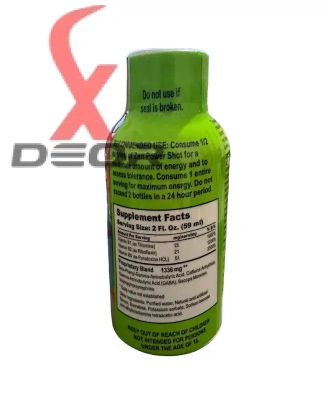 Zen Power 2oz Shot 12 Bottle of 2oz Zenpower Mood Enhancer Shot - XDeor